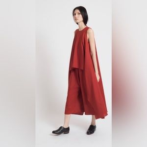 Kaarem Ketel Layered Onesie in Rust color